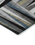 LOOMLAN Rugs Azura Black Washable Indoor-Outdoor Rug