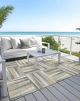 LOOMLAN Rugs Azura Brown Washable Indoor-Outdoor Rug