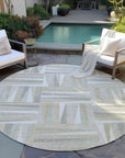LOOMLAN Rugs Azura Ivory Washable Indoor-Outdoor Rug