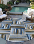 LOOMLAN Rugs Azura Navy Washable Indoor-Outdoor Rug