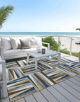 LOOMLAN Rugs Azura Navy Washable Indoor-Outdoor Rug
