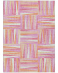 LOOMLAN Rugs Azura Pink Washable Indoor-Outdoor Rug