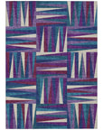 LOOMLAN Rugs Azura Purple Washable Indoor-Outdoor Rug