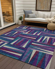 LOOMLAN Rugs Azura Purple Washable Indoor-Outdoor Rug