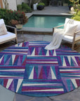 LOOMLAN Rugs Azura Purple Washable Indoor-Outdoor Rug