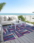 LOOMLAN Rugs Azura Purple Washable Indoor-Outdoor Rug