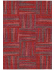 LOOMLAN Rugs Azura Red Washable Indoor-Outdoor Rug