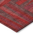 LOOMLAN Rugs Azura Red Washable Indoor-Outdoor Rug