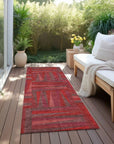 LOOMLAN Rugs Azura Red Washable Indoor-Outdoor Rug