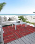LOOMLAN Rugs Azura Red Washable Indoor-Outdoor Rug