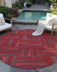 LOOMLAN Rugs Azura Red Washable Indoor-Outdoor Rug