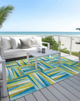 LOOMLAN Rugs Azura Teal Washable Indoor-Outdoor Rug