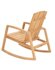 Bainbridge Teak Patio Rocking Armchair - LOOMLAN - HiTeak - Outdoor Accent Chairs