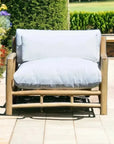 Bali Outdoor Patio Lounge Chair Teak Olefin Cushion - LOOMLAN - Artesia - Outdoor Lounge Chairs