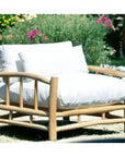 Bali Outdoor Patio Lounge Chair Teak Olefin Cushion - LOOMLAN - Artesia - Outdoor Lounge Chairs