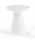 Bazaar Bone Finish Round Outdoor End Table - LOOMLAN - Sunset West - Outdoor Side Tables