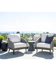 Bazaar Dark Gray Round Outdoor End Table - LOOMLAN - Sunset West - Outdoor Side Tables