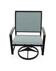Bazza Sling Swivel Rocker MGP Arm Accents-Outdoor Accent Chairs-Telescope-LOOMLAN