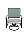 Bazza Sling Swivel Rocker MGP Arm Accents-Outdoor Accent Chairs-Telescope-LOOMLAN