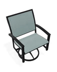 Bazza Sling Swivel Rocker MGP Arm Accents-Outdoor Accent Chairs-Telescope-LOOMLAN