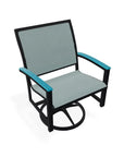 Bazza Sling Swivel Rocker MGP Arm Accents-Outdoor Accent Chairs-Telescope-LOOMLAN