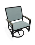 Bazza Sling Swivel Rocker MGP Arm Accents-Outdoor Accent Chairs-Telescope-LOOMLAN