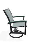 Bazza Sling Swivel Rocker MGP Arm Accents-Outdoor Accent Chairs-Telescope-LOOMLAN