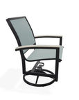 Bazza Sling Swivel Rocker MGP Arm Accents-Outdoor Accent Chairs-Telescope-LOOMLAN