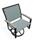 Bazza Sling Swivel Rocker MGP Arm Accents-Outdoor Accent Chairs-Telescope-LOOMLAN