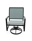 Bazza Sling Swivel Rocker MGP Arm Accents-Outdoor Accent Chairs-Telescope-LOOMLAN