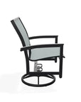 Bazza Sling Swivel Rocker MGP Arm Accents-Outdoor Accent Chairs-Telescope-LOOMLAN