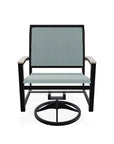 Bazza Sling Swivel Rocker MGP Arm Accents-Outdoor Accent Chairs-Telescope-LOOMLAN