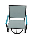 Bazza Sling Swivel Rocker MGP Arm Accents-Outdoor Accent Chairs-Telescope-LOOMLAN