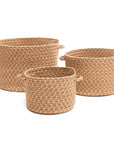 Rhody Rug Twin River Braided Handmade Indoor-Outdoor Basket 3PC