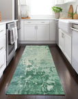 LOOMLAN Rugs Bellatrix Green Washable Indoor-Outdoor Rug