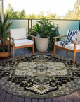 LOOMLAN Rugs Bellaya Black Washable Indoor-Outdoor Rug