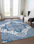LOOMLAN Rugs Bellaya Blue Washable Indoor-Outdoor Rug
