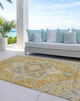 LOOMLAN Rugs Bellaya Gold Washable Indoor-Outdoor Rug