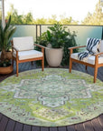 LOOMLAN Rugs Bellaya Green Washable Indoor-Outdoor Rug