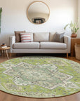 LOOMLAN Rugs Bellaya Green Washable Indoor-Outdoor Rug