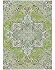 LOOMLAN Rugs Bellaya Green Washable Indoor-Outdoor Rug