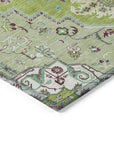 LOOMLAN Rugs Bellaya Green Washable Indoor-Outdoor Rug