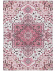 LOOMLAN Rugs Bellaya Pink Washable Indoor-Outdoor Rug
