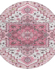 LOOMLAN Rugs Bellaya Pink Washable Indoor-Outdoor Rug