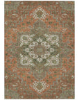 LOOMLAN Rugs Bellaya Rust Washable Indoor-Outdoor Rug