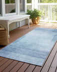 LOOMLAN Rugs Belvara Blue Washable Indoor-Outdoor Rug