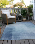 LOOMLAN Rugs Belvara Blue Washable Indoor-Outdoor Rug