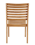 Birmingham Teak Stackable Patio Dining Chair 4PC - LOOMLAN - HiTeak - Outdoor Dining Chairs