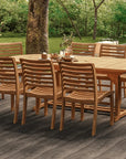 Birmingham Teak Stackable Patio Dining Chair 4PC - LOOMLAN - HiTeak - Outdoor Dining Chairs
