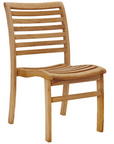 Birmingham Teak Stackable Patio Dining Chair 4PC - LOOMLAN - HiTeak - Outdoor Dining Chairs